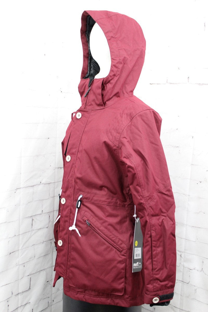Women's Snowboard Jacket - Waterproof Insulated Winter Coat, Medium Port Maroon