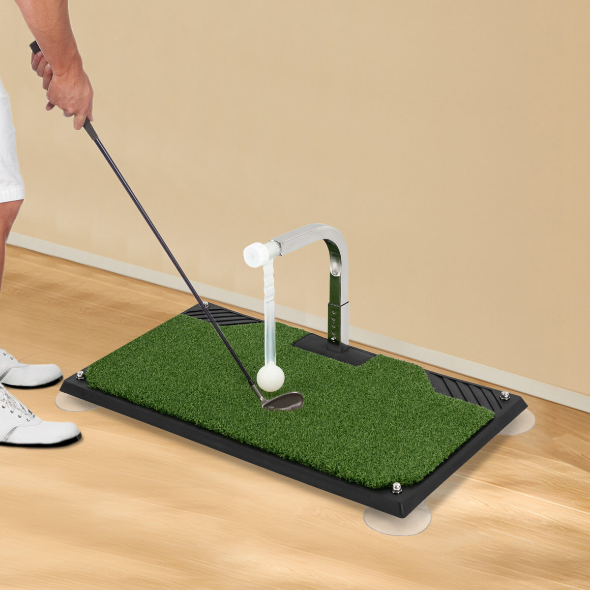 Indoor Golf Swing Trainer Practice Simulator with 5 Adjustable Gears