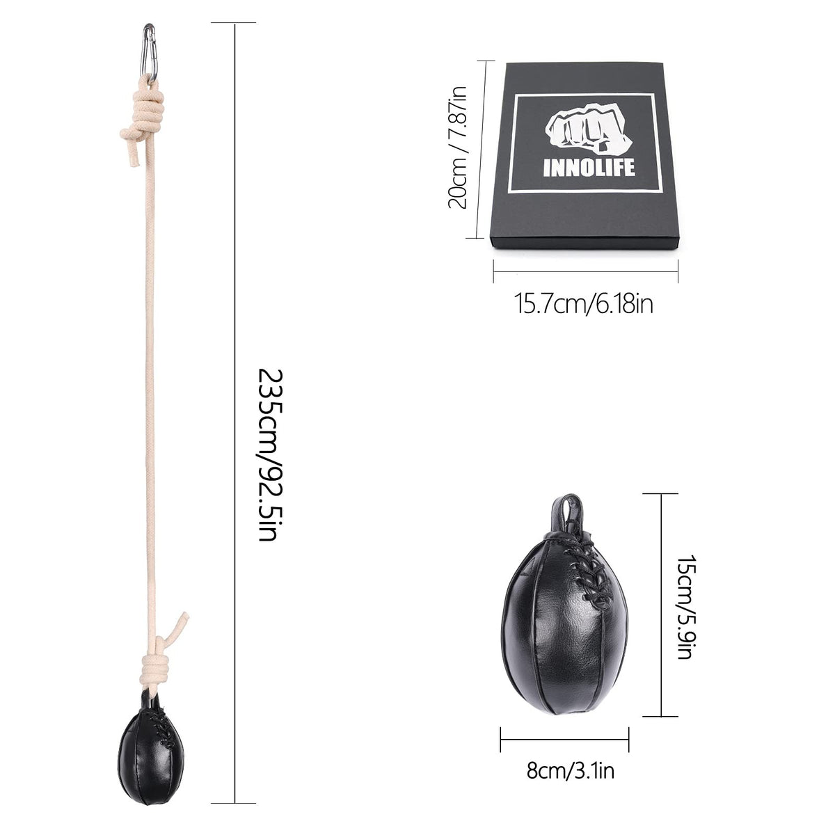 Leather Boxing Speed Bag for MMA Training - Durable Evasion Practice