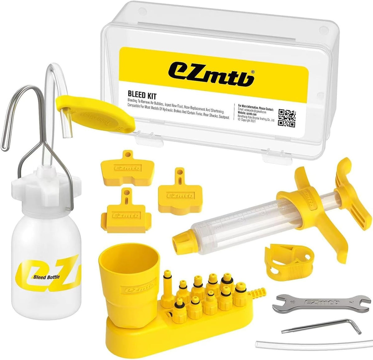 Hydraulic Disc Brake Bleed Kit for Shimano, Tektro, Magura | Bicycle Brake Oil
