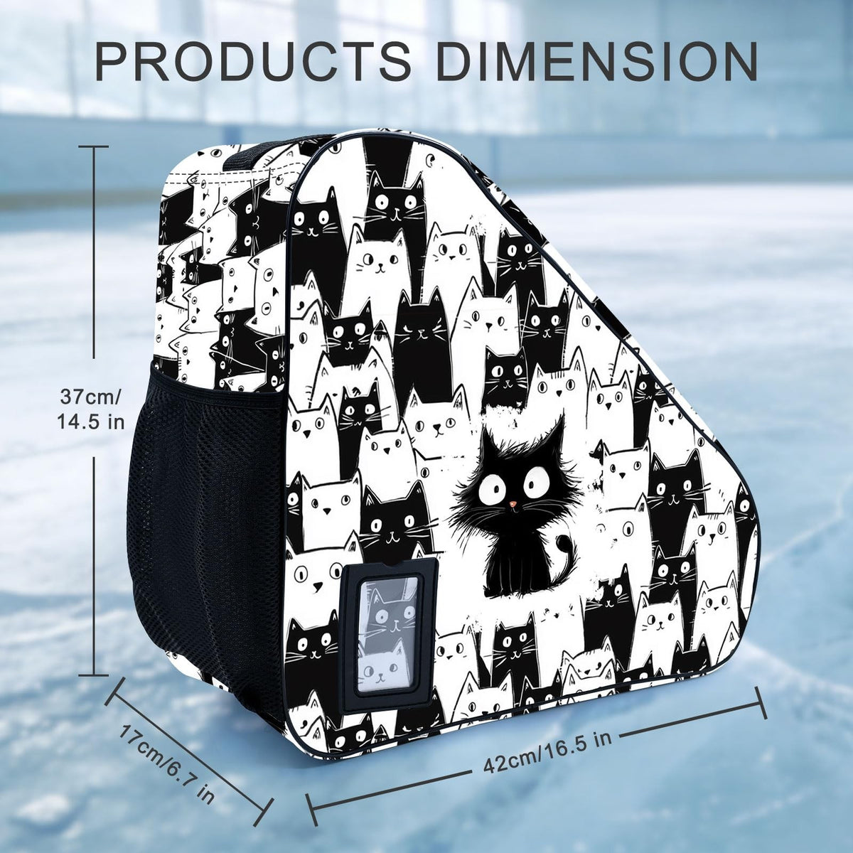 Cat Skate Bag for Inline Skates Waterproof Travel Storage with Adjustable Strap