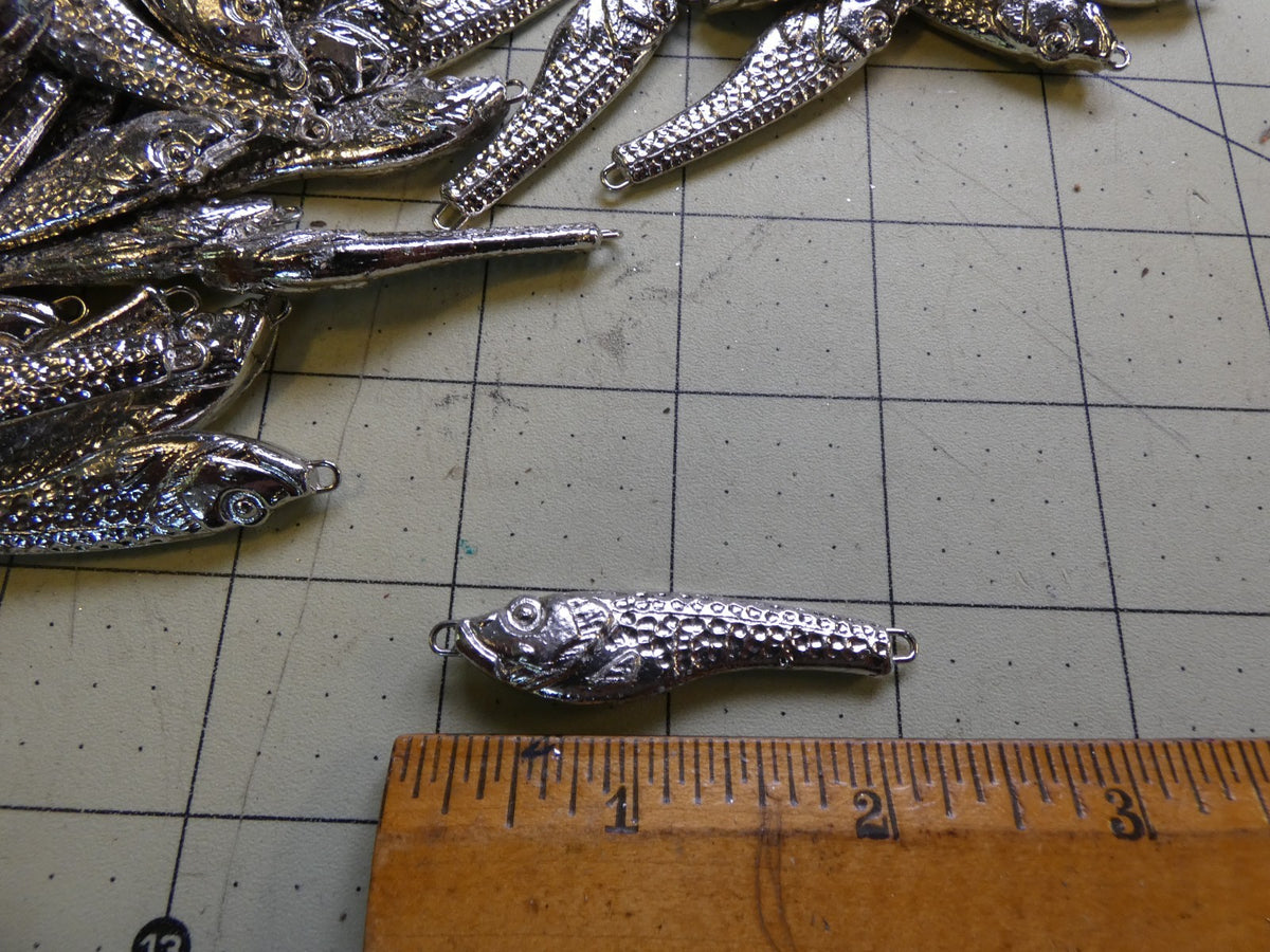 25 Fishing Jigs Bulk Anchovy Diamond Vertical Lures 3/4oz No Hooks