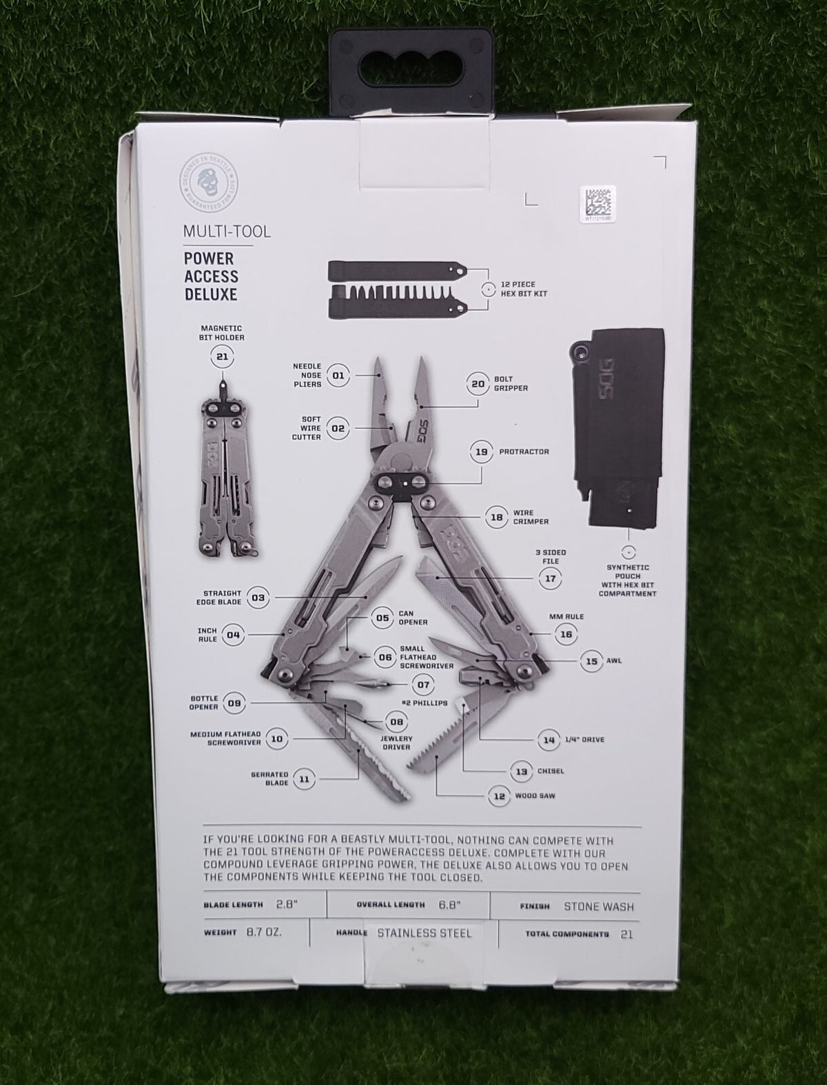 Multi-Tool with 21 Tools and 12 Bit Kit - Heavy Duty Stainless Steel