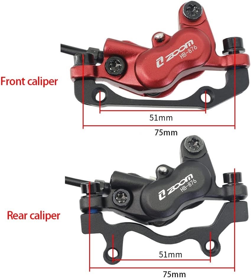Hydraulic Disc Brake Set for Mountain Bikes 160mm Front & Rear Floating Rotor