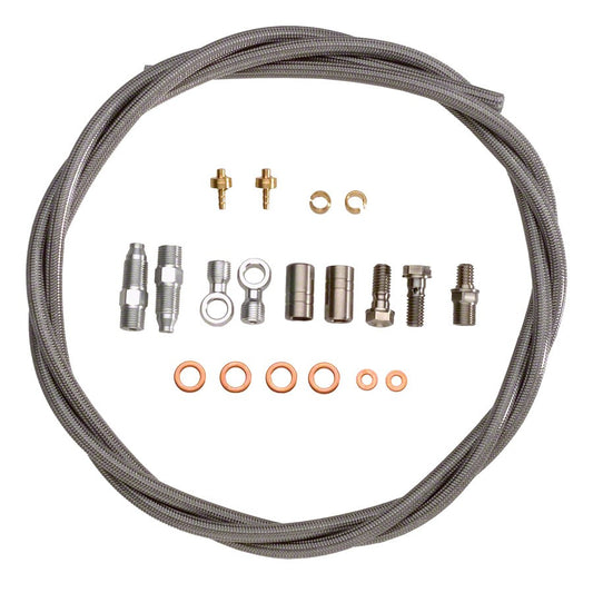 Universal Braided Stainless Steel Hydraulic Brake Hose Kit - Front or Rear Fit