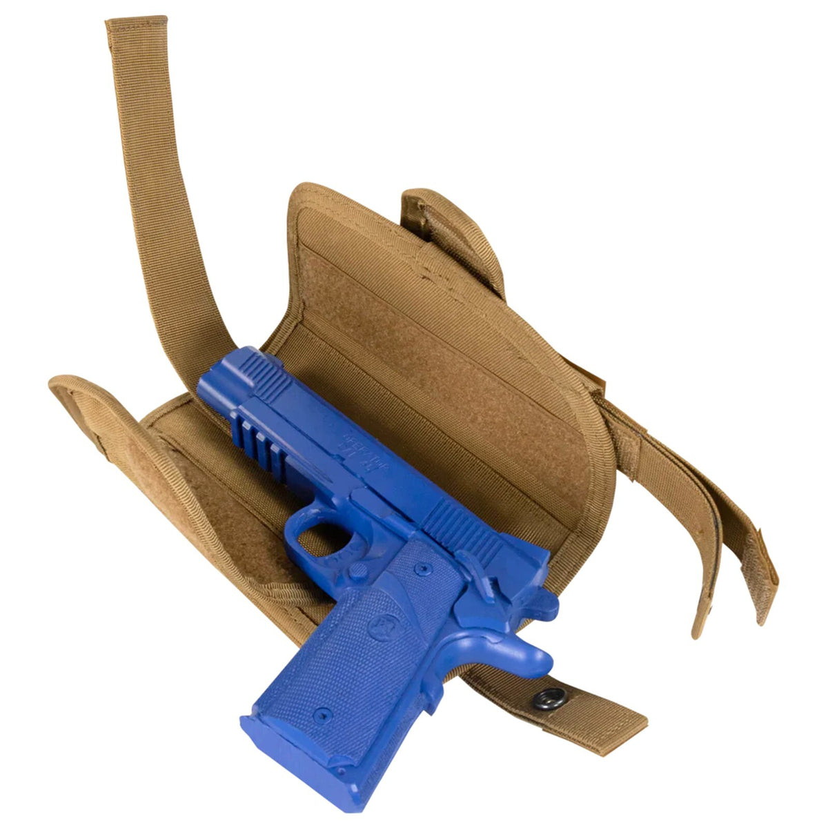 Tactical Vertical MOLLE Pistol Holster with Retention for Universal Fit