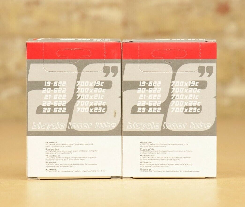 Lightweight Bicycle Latex Inner Tubes 700c - Multiple Sizes, Presta Valve 2 Pack