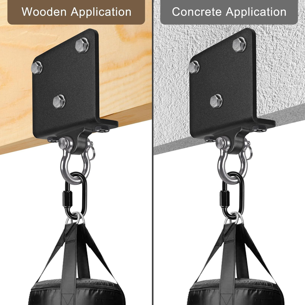 Heavy Bag Hanger Ceiling Mount with 180° Swing Bracket - 1000LB Capacity