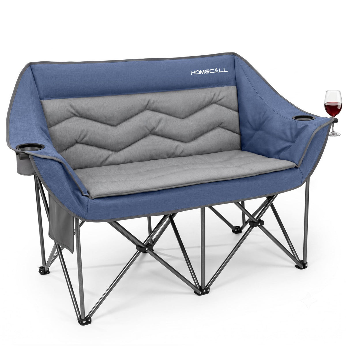 42-Inch Heavy Duty Double Camping Chair Supports 700 lbs for Outdoor Use