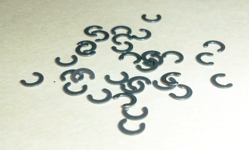 6 Stainless Steel C-Retainer Clips for Ejection Port Hinge Pin - Made in USA