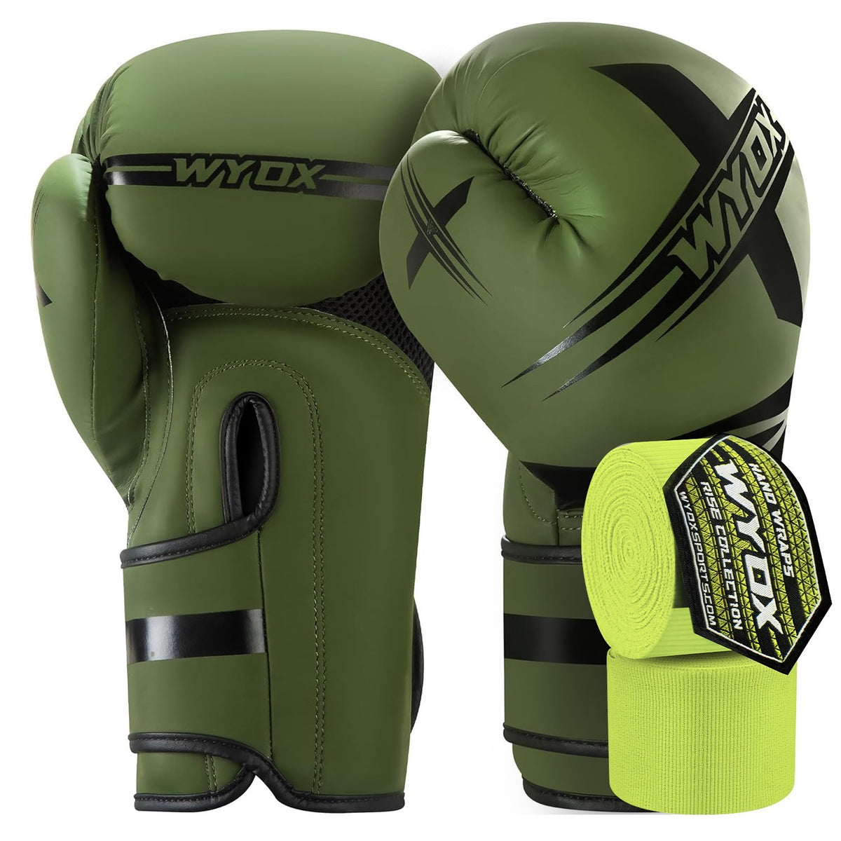 Boxing Hand Wraps 180 Inch & Boxing Gloves for Men Women Muay Thai Training