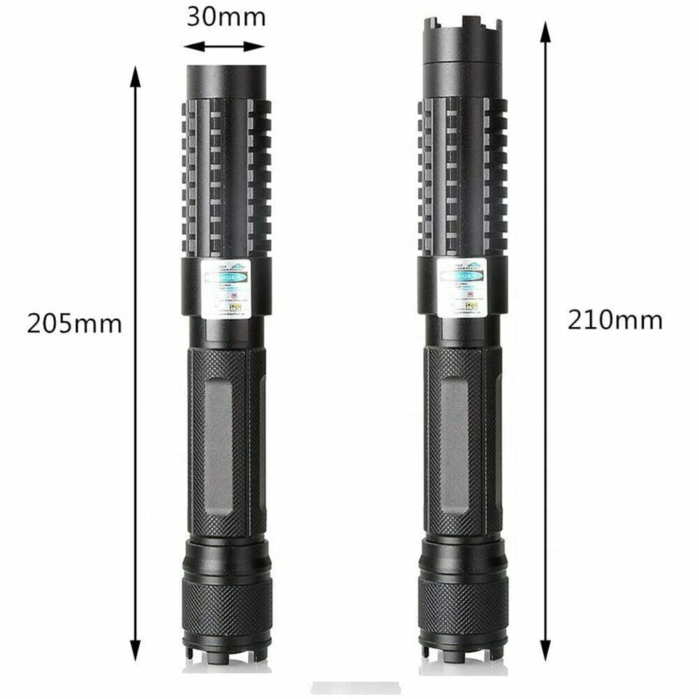 593nm Yellow Handheld Laser Pointer with Adjustable Focus and Safety Goggles