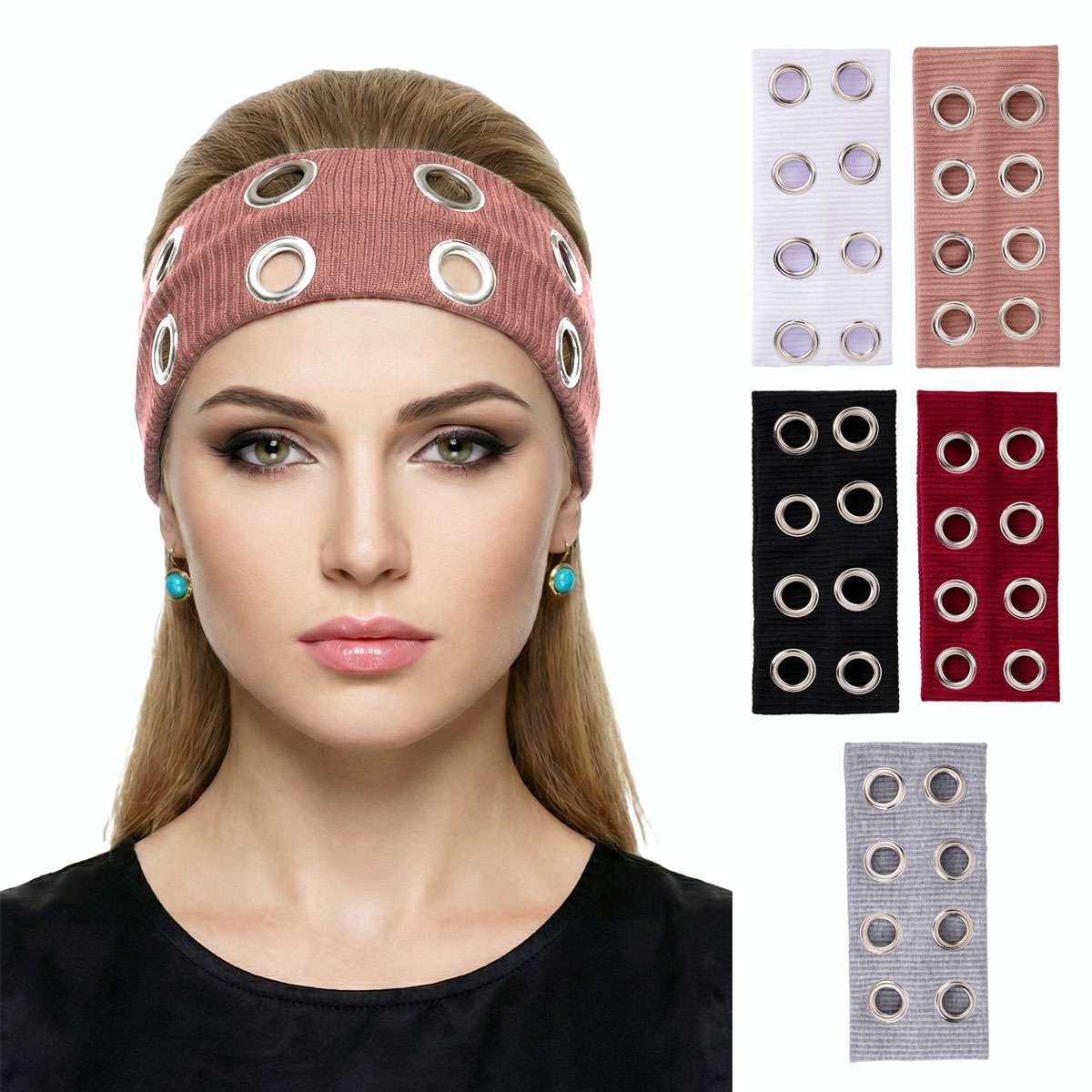 Unisex Wide Elastic Sports Headband for Men Women Moisture Wicking Sweat Band