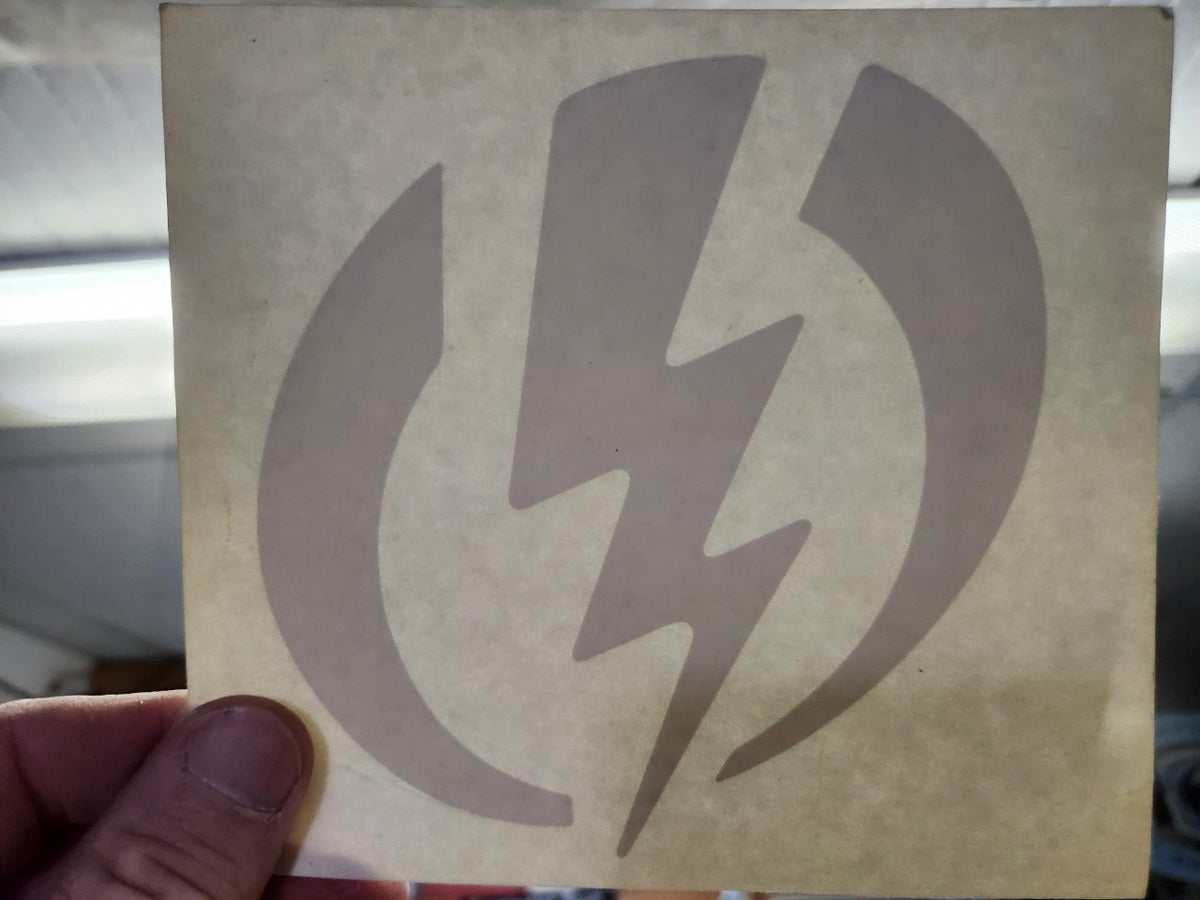 Vintage Vinyl Electric Visual Flawless Weatherproof Sticker - White EZ-Peel