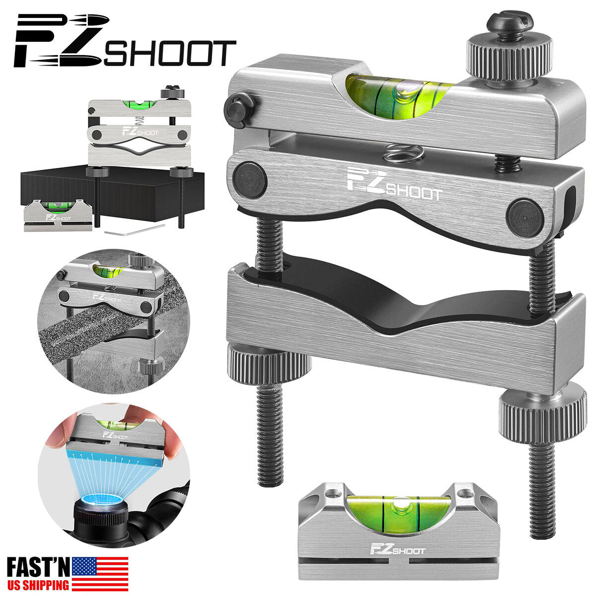 Scope Crosshair Leveling Kit for Rifle & Optics Alignment - Aluminum Precision Tool