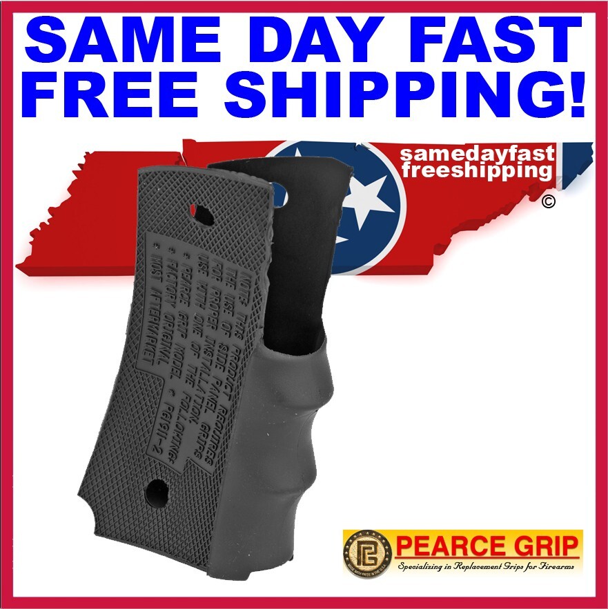Pistol Grip Rubber Finger Groove Insert for 1911 Government Full Size Handgun