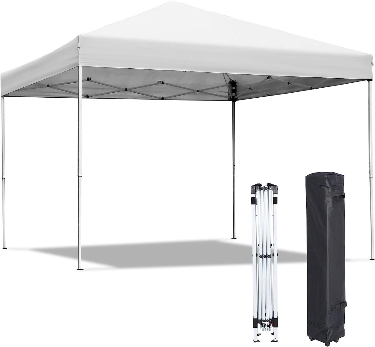 10x10 Pop Up Canopy Tent with Adjustable Height & Wheeled Carry Bag