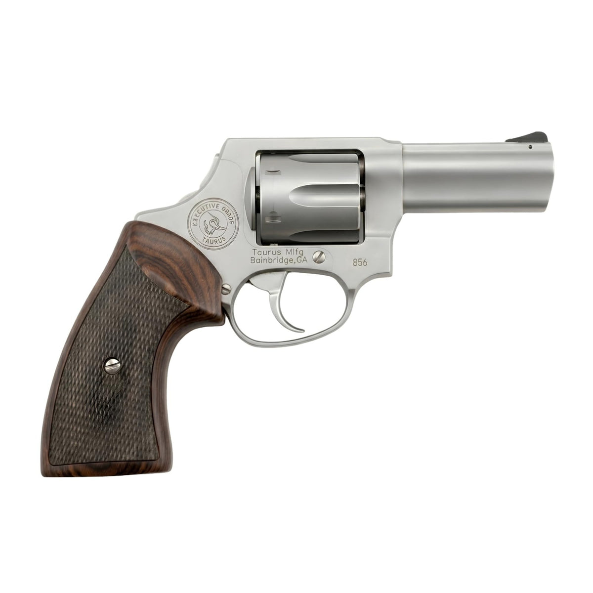 Taurus Revolver Rosewood Checkered Grips with Ambidextrous Safety Cut - Fits 856 942 Trooper & Security Series