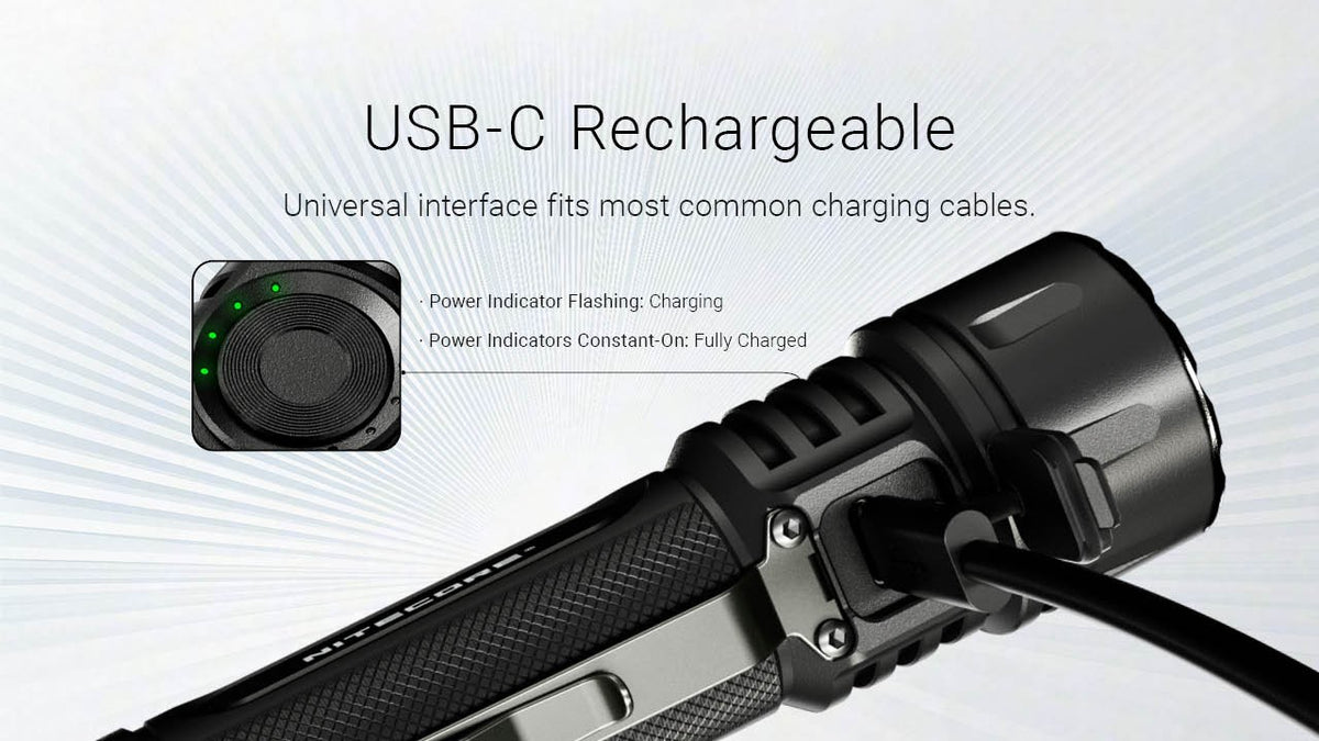 High Performance Rechargeable LED Flashlight 6000 Lumens - Outdoor, Search & Emergency