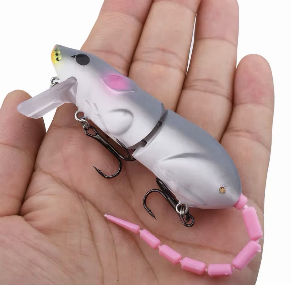 Multi-Jointed Topwater Mouse Fishing Lure for Bass Pike and Freshwater Species