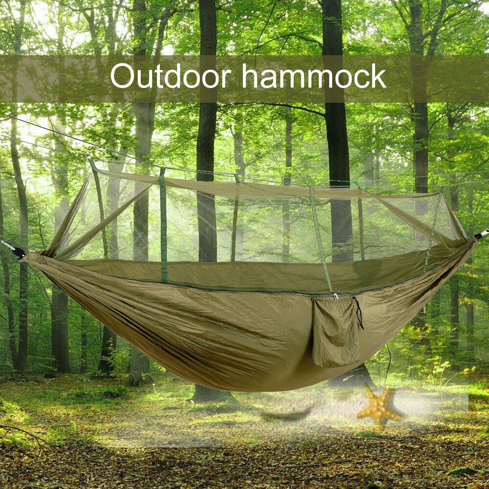 Camping Hammock with Mosquito Net, Rainfly, Under Quilt & Tarp Set
