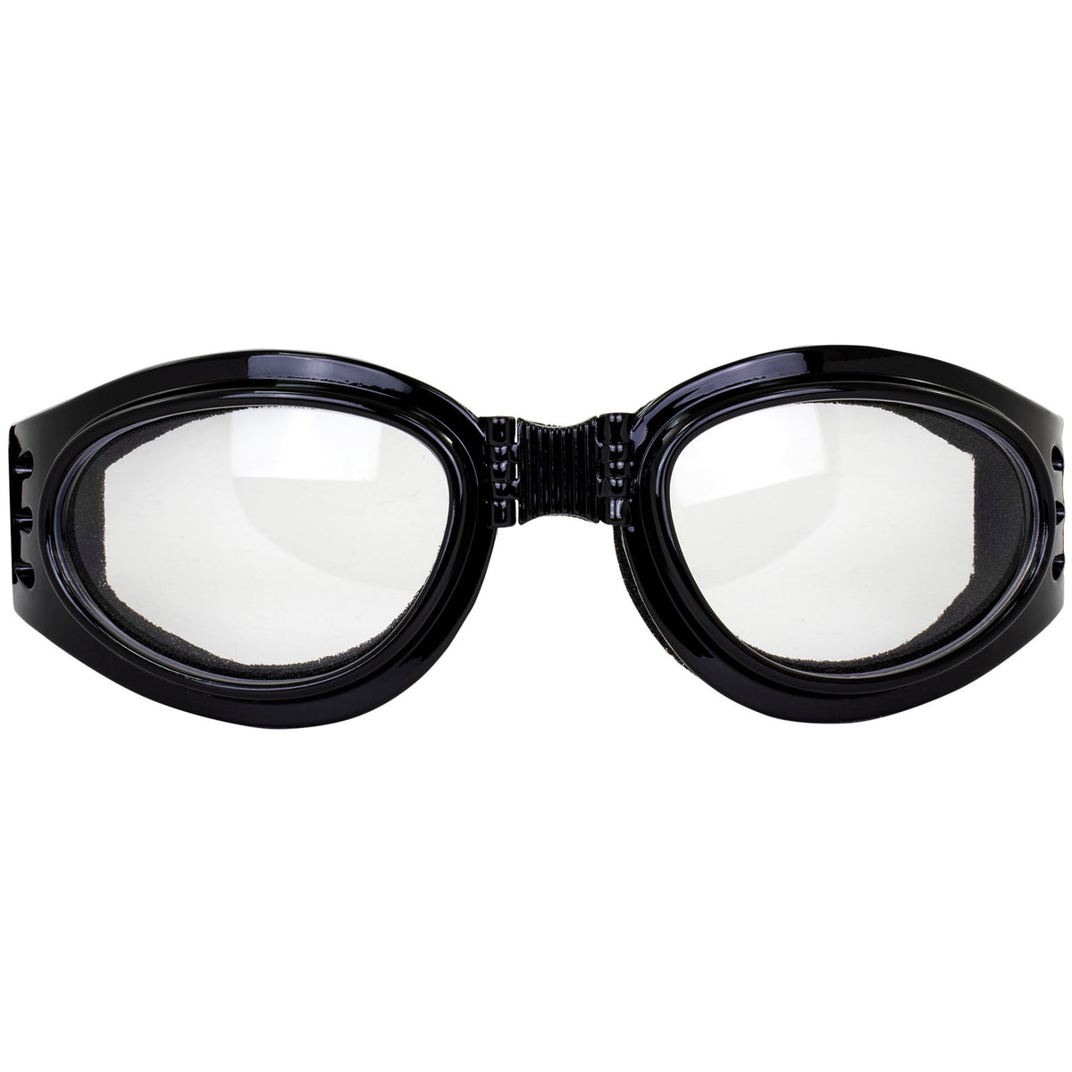 Motorcycle Goggles with Clear Lens and Foldable Frame - Durable Safety Gear