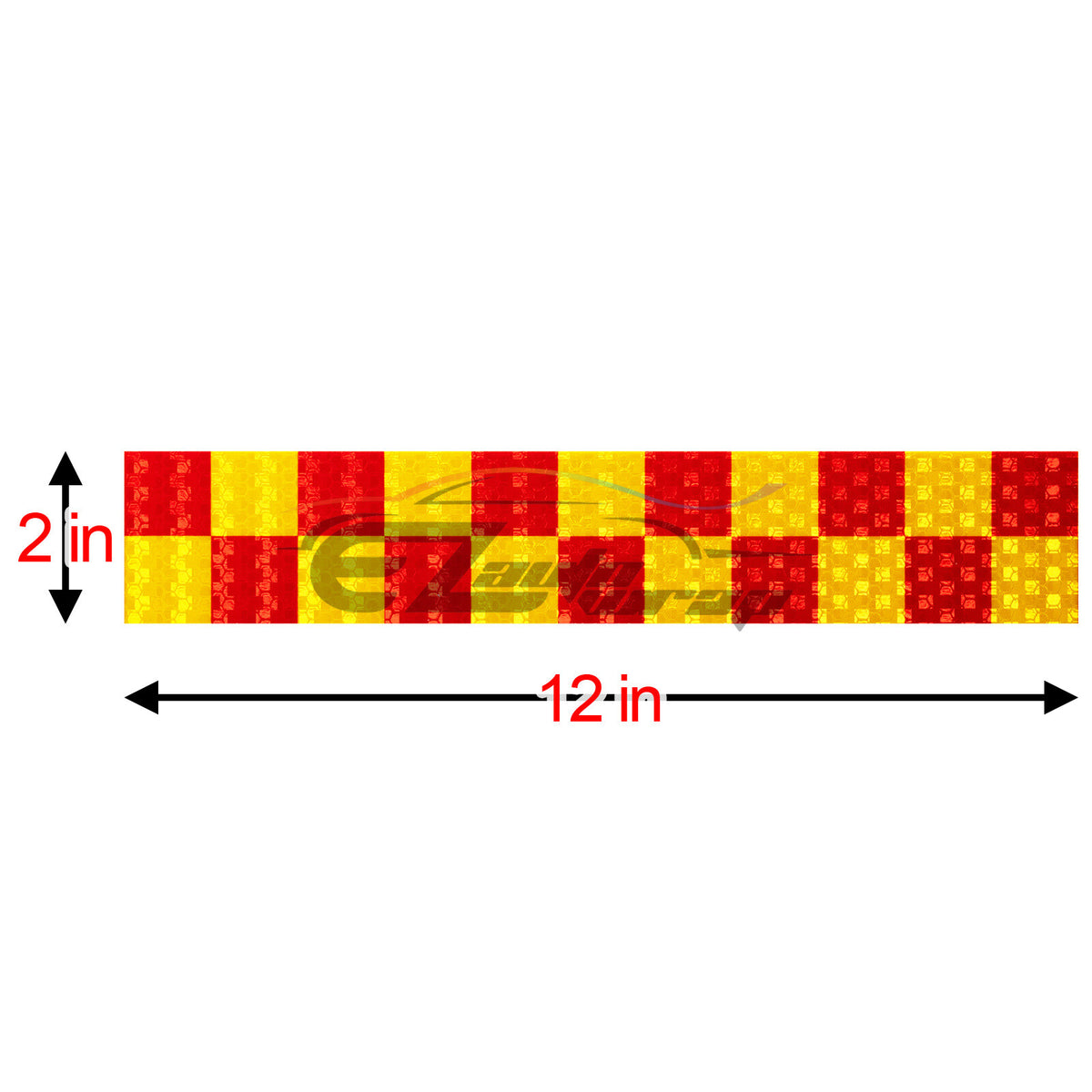 Reflective Safety Tape Stripe 12 Inch DOT-C2 Conspicuity Warning Trailer