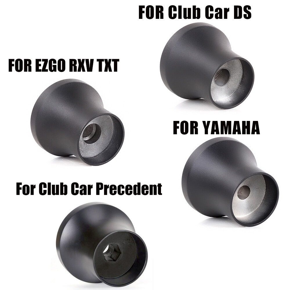 Golf Cart Steering Wheel & Adapter Set for EZGO Club Car Yamaha - Black