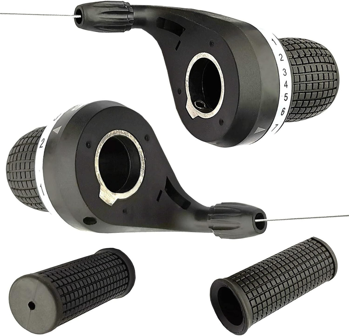 3X7 Speed Bicycle Twist Grip Shifters Set for Mountain Bike - Shimano Compatible