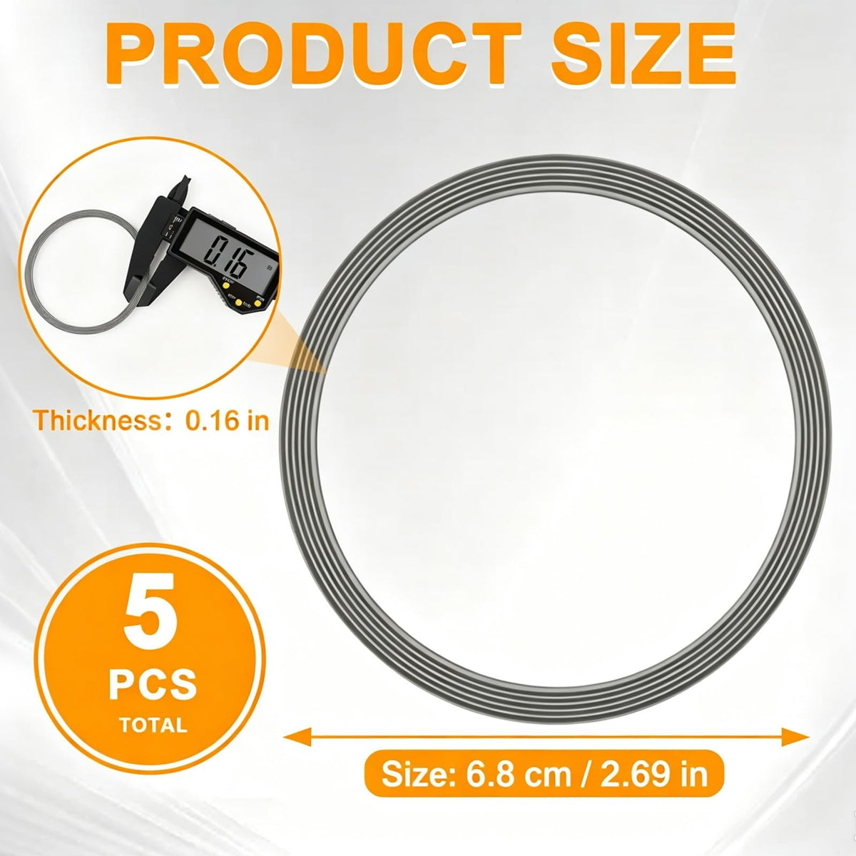Replacement Silicone Seal Ring for Owala FreeSip Bottles 5-Pack