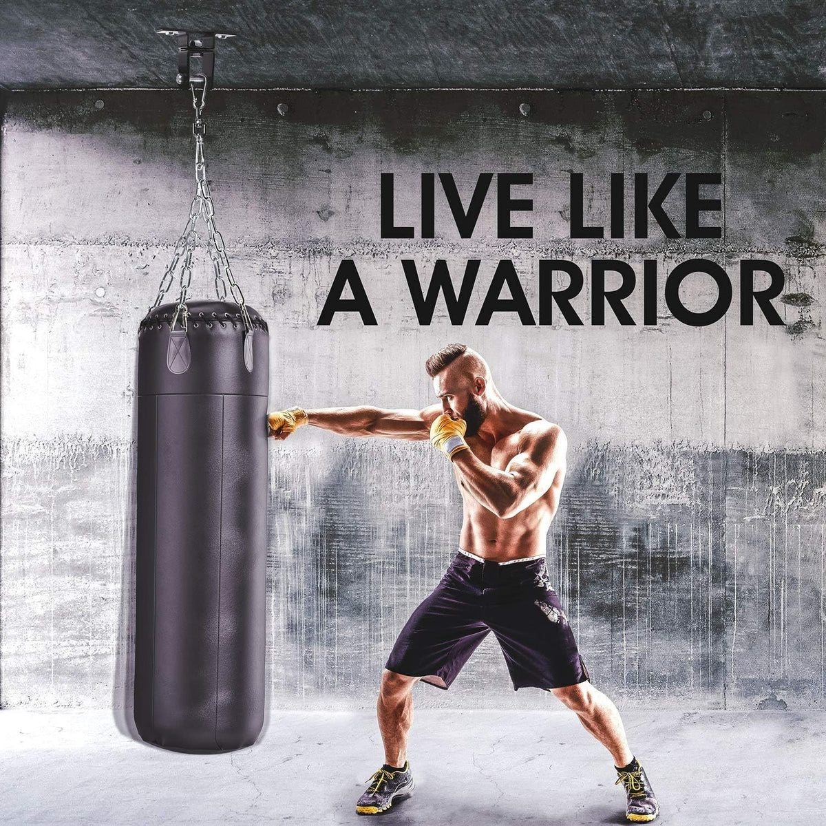Adjustable Ceiling Hook for Punching Bags - Steel Beam Clamp, 450kg Capacity