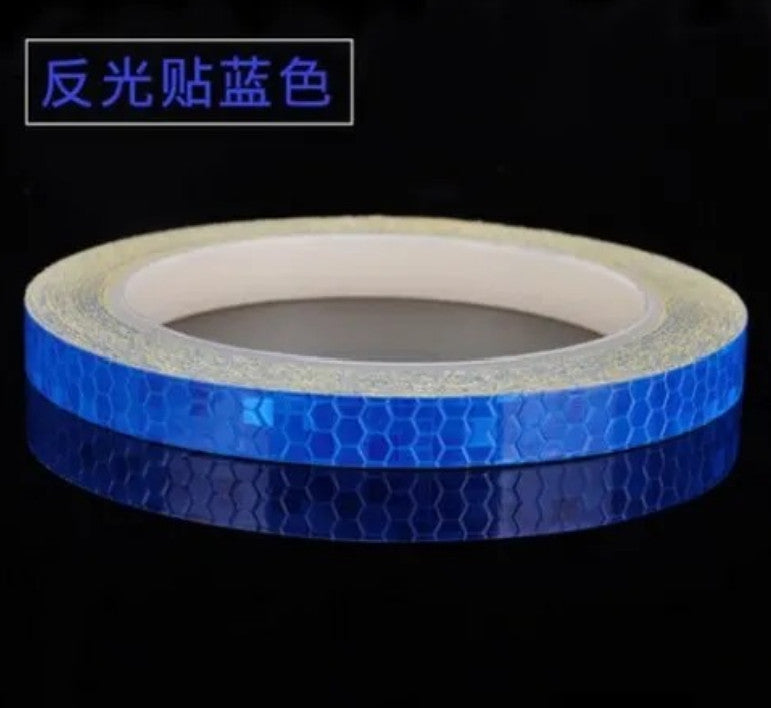 Reflective Bike Tape Fluorescent Safety Sticker Roll 8m for Bicycle & Outdoor Use