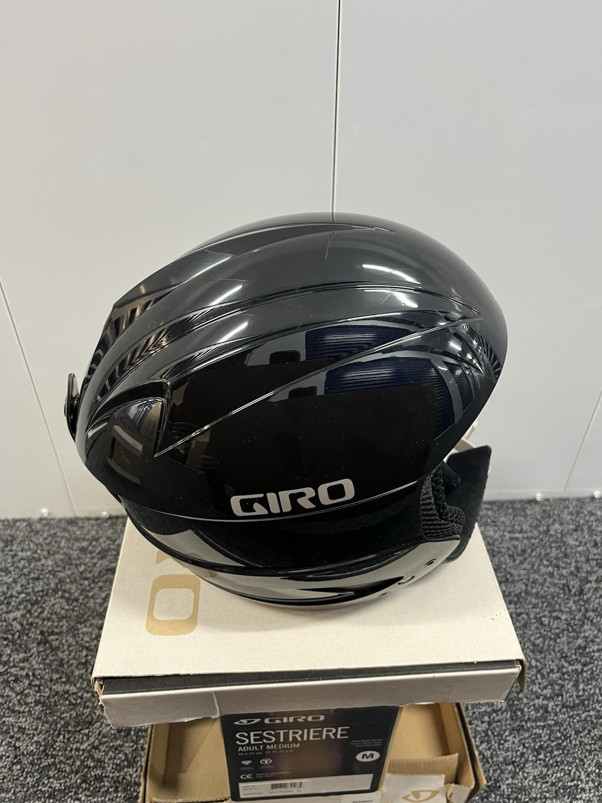 Adult Ski Helmet - Black Giro Sestriere for Skiing & Snowboarding
