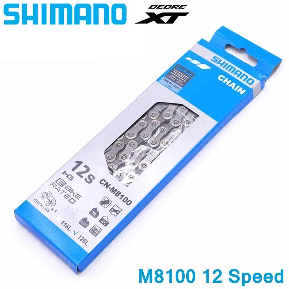 12-Speed MTB E-Bike Chain with Quick Link - 126 Links Durable Steel