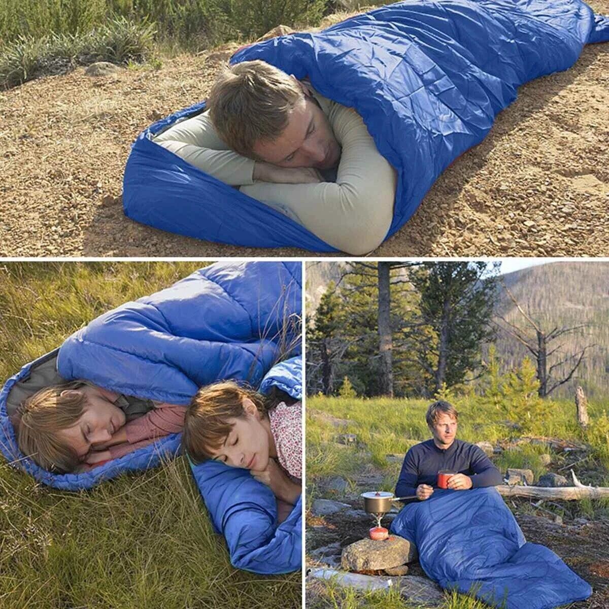 Adult Cold Weather Sleeping Bag Waterproof Winter Camping Bag - Big & Tall