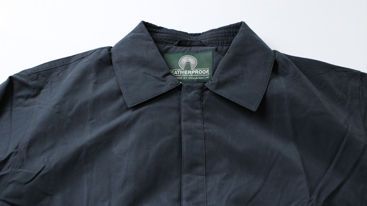 Weatherproof Men's Microfiber Golf Jacket Hidden Snap Navy Medium NWT