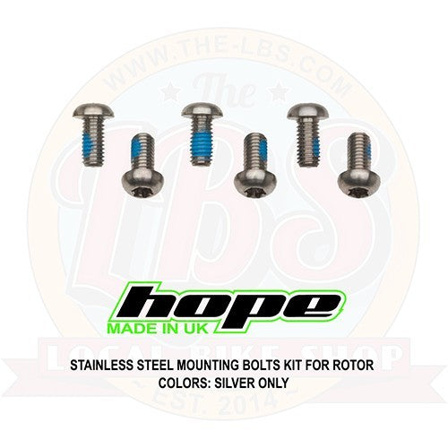 Hope M5x10 Stainless Steel Torx Rotor Bolts - Pack of 6 for Bicycle Disc Brakes