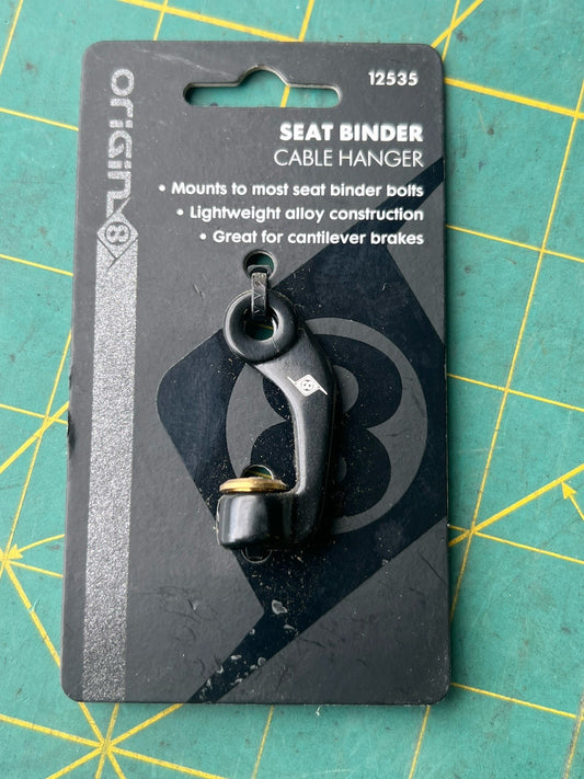 Bicycle Seatpost Cable Hanger for Cantilever and Centerpull Brakes - Alloy Black