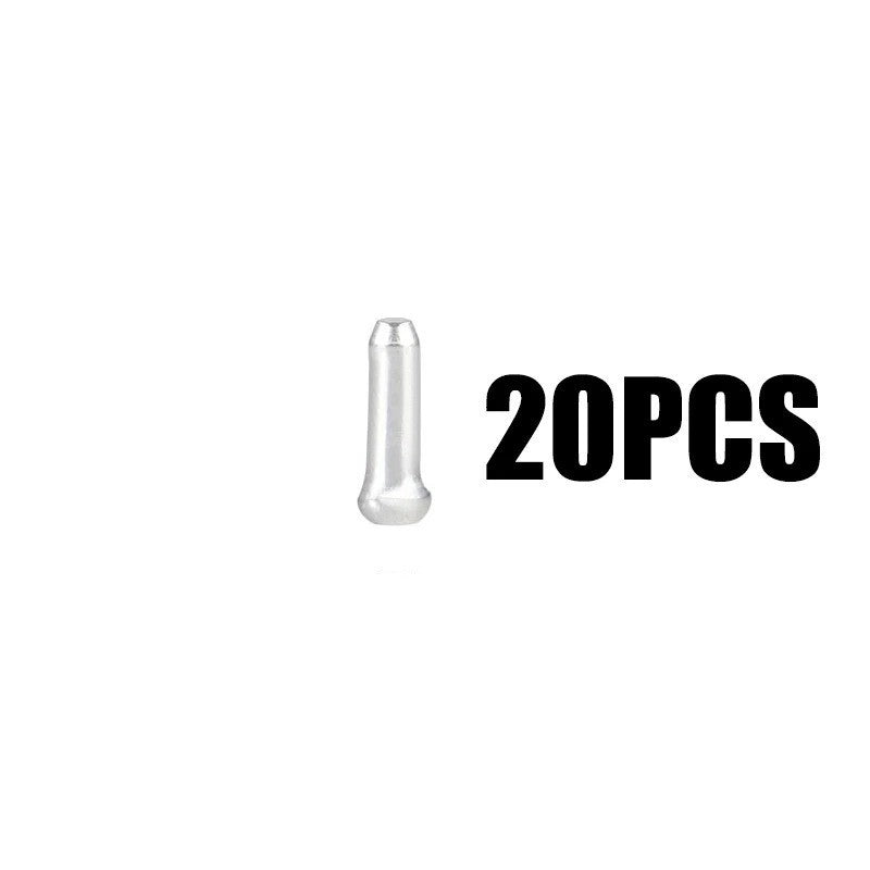 Bike Brake & Shift Cable End Caps Set - Aluminum Crimp Tips for Bicycle Cables