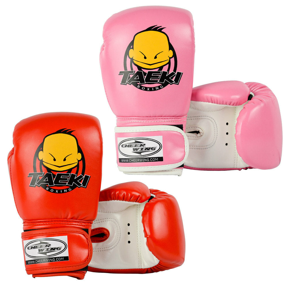 Kids Boxing Gloves 4oz PU Leather Cartoon MMA Training Sparring Gloves