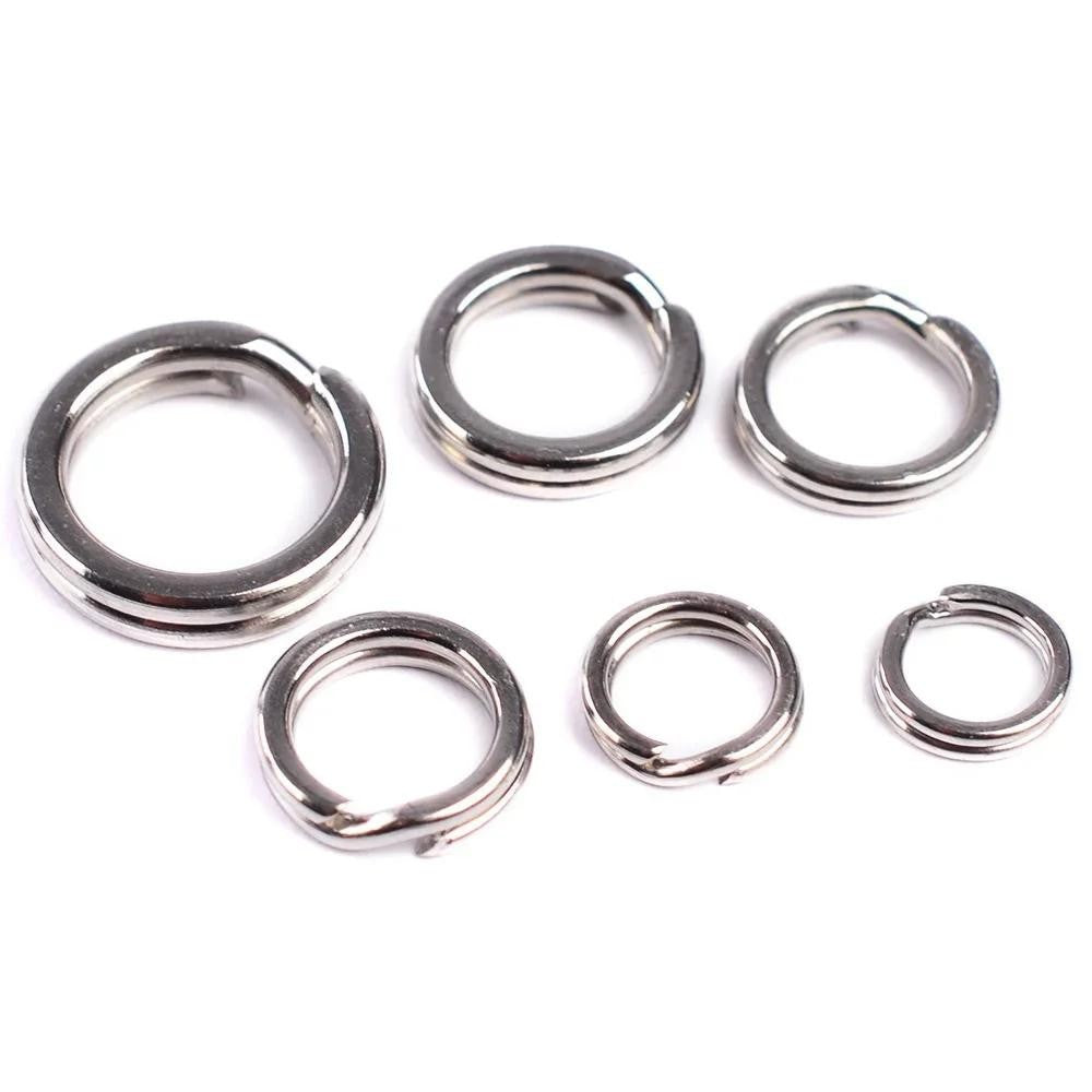 Heavy Duty Stainless Steel Fishing Split Rings 0#-12# for Crankbaits & Lures, 100Pcs