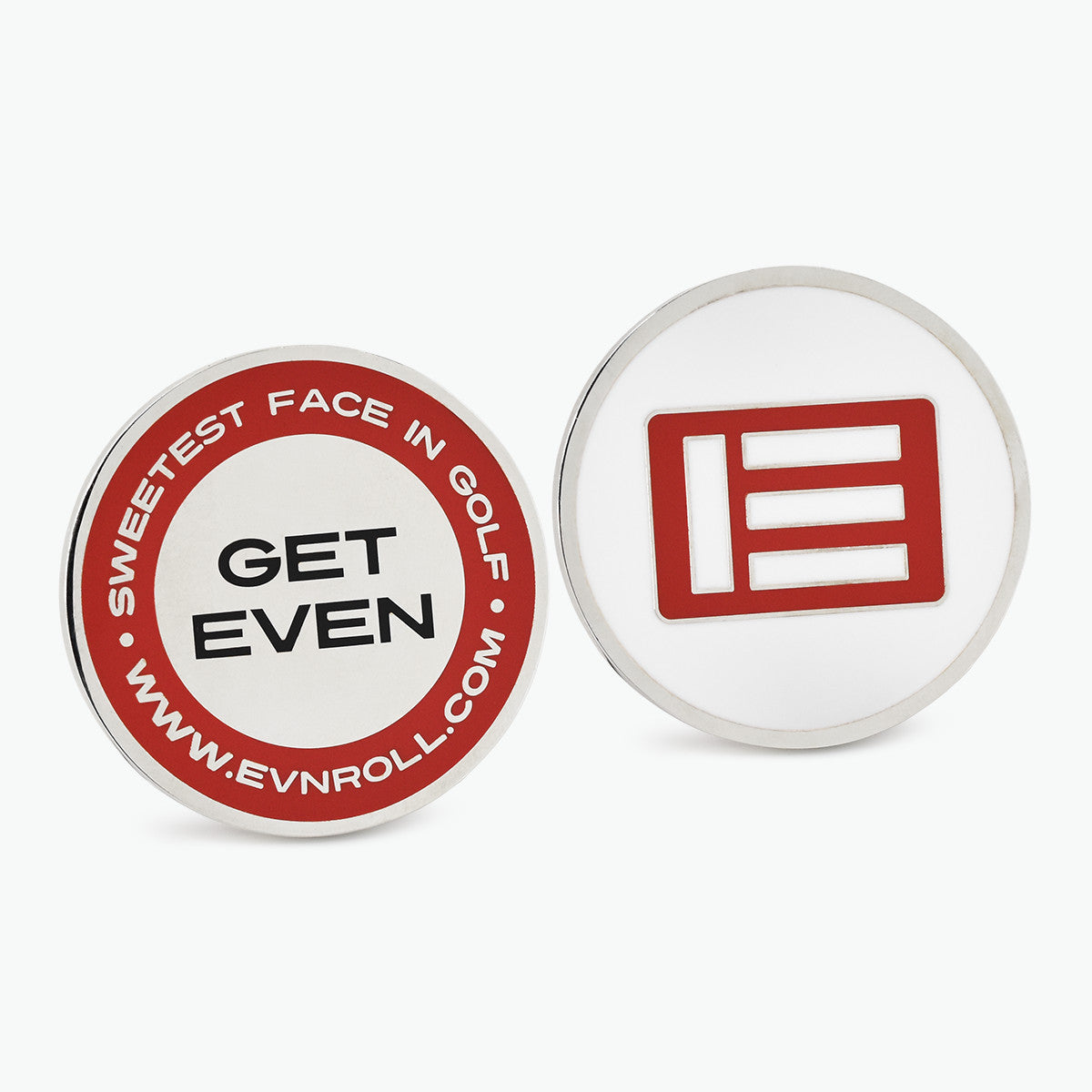 Golf Ball Marker with Leather Pouch - Evnroll Get Even Design