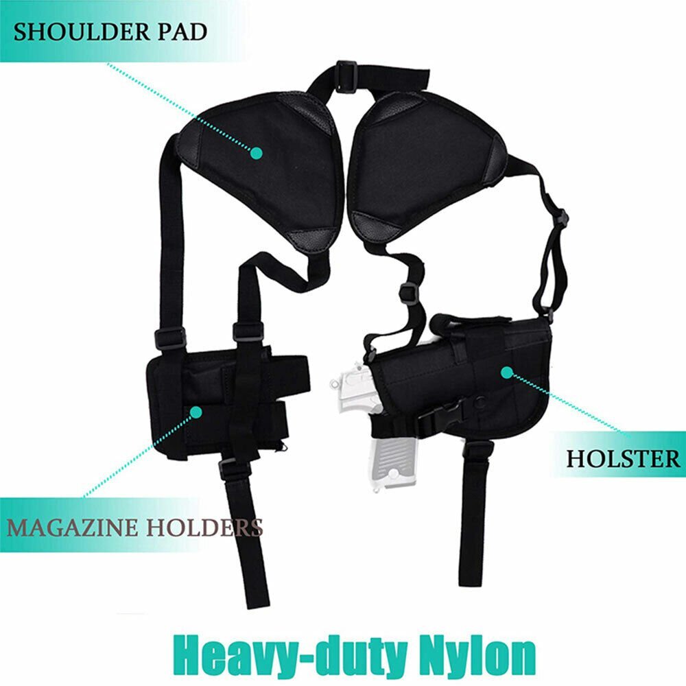 Tactical Shoulder Gun Holster for Pistol - Adjustable Nylon Concealed Carry