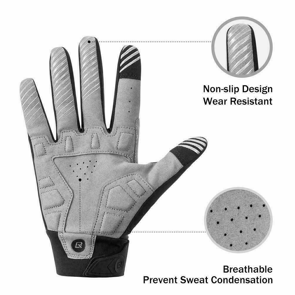 Winter Cycling Gloves Thermal Fleece Windproof Full Finger Bike Gloves