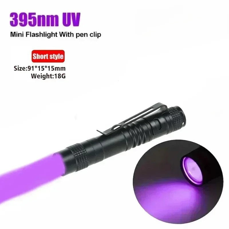 UV Pen Light 395nm Black Light Portable UV Flashlight for Inspection