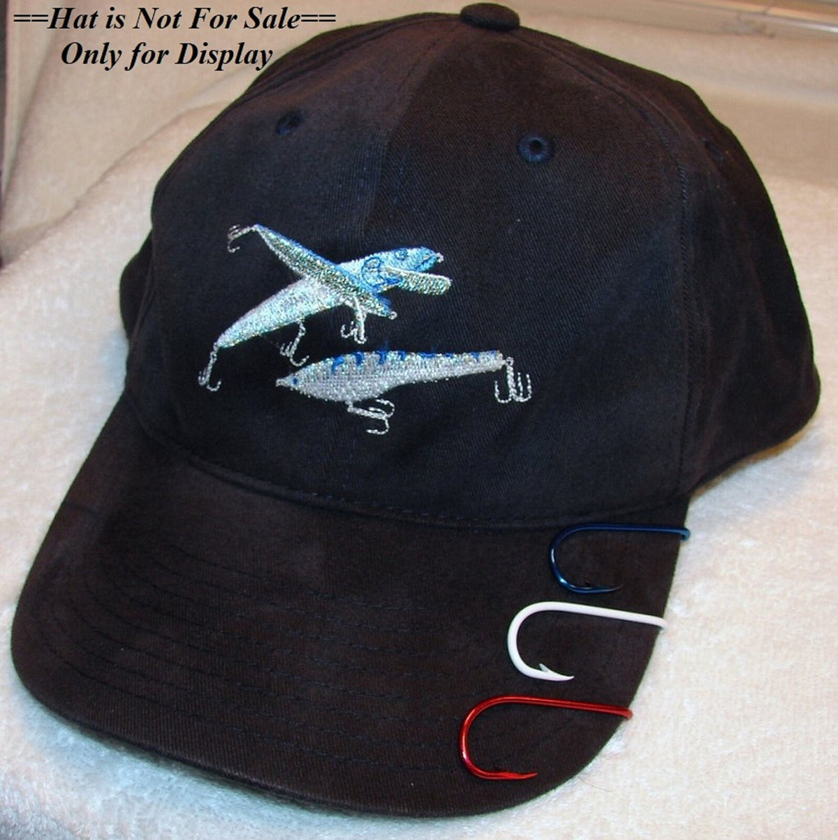 Fish Hook Hat Clip - Carbon Fiber Fishing Accessory, Pin or Tie Clip
