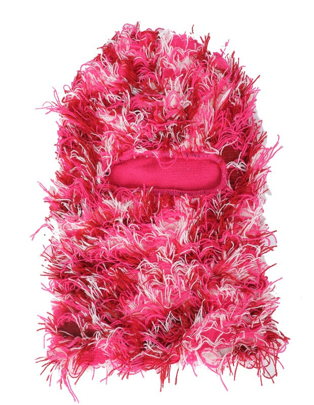 Distressed Knit Ski Face Mask - Windproof Winter Balaclava for Men Women