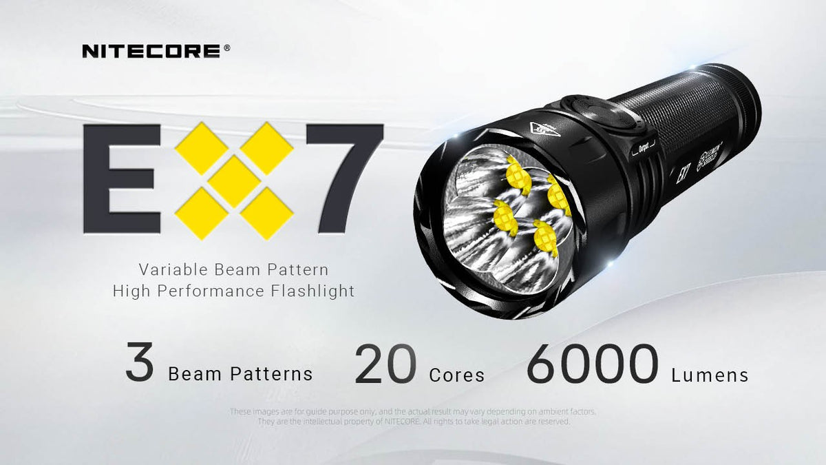 High Performance Rechargeable LED Flashlight 6000 Lumens - Outdoor, Search & Emergency