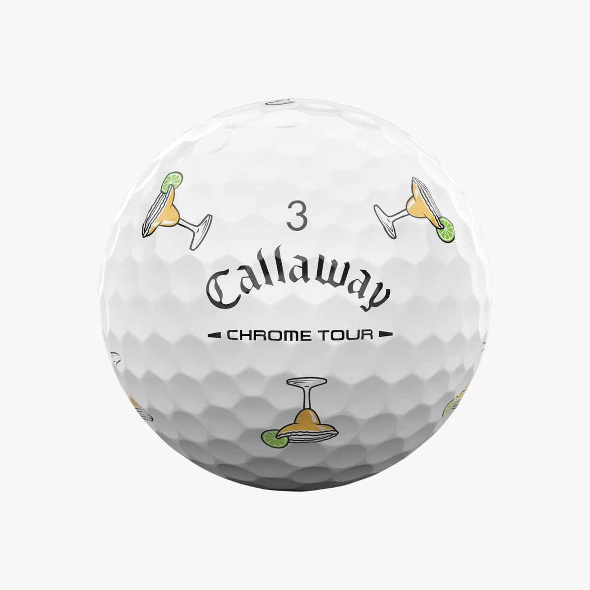 Limited Edition Chrome Tour Cocktail Golf Balls - Set of All Styles