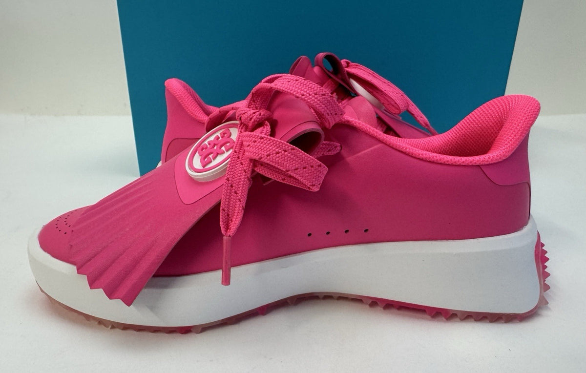 G/FORE Ladies Leather Camo Golf Shoes Size 5 Pink Waterproof Kiltie